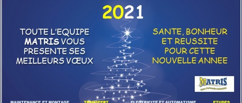 VOEUX 2021: pour une année plus sereine